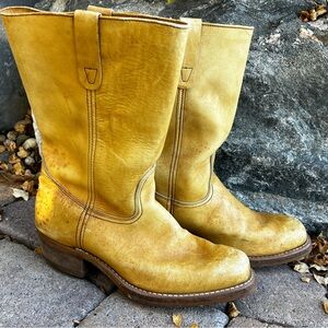 Landis Yellow Leather Cowboy Boots - Size 12 (wears like a 10)